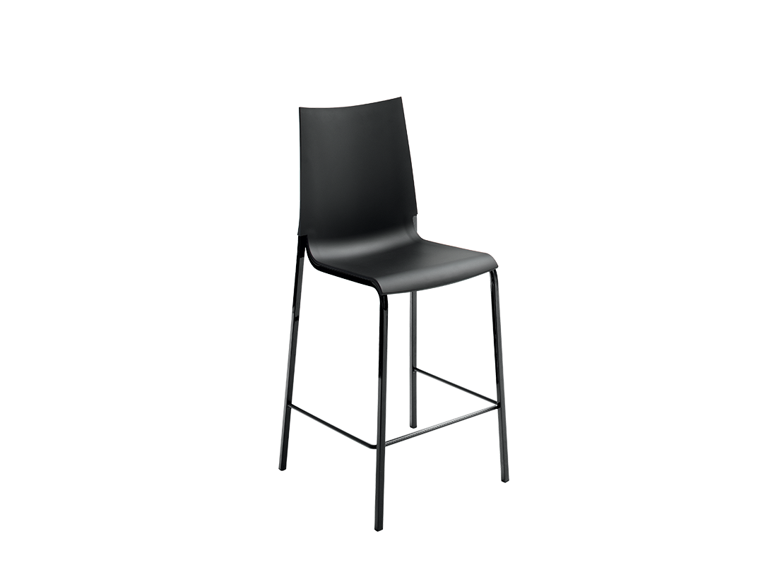 Eva Barstool Outdoor Outdoor high stackable barstool with lacquered metal frame