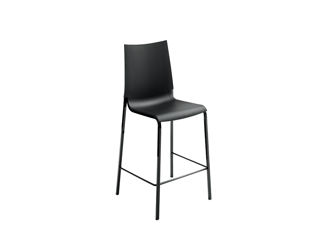 Eva Barstool Outdoor Outdoor low stackable barstool with lacquered metal frame