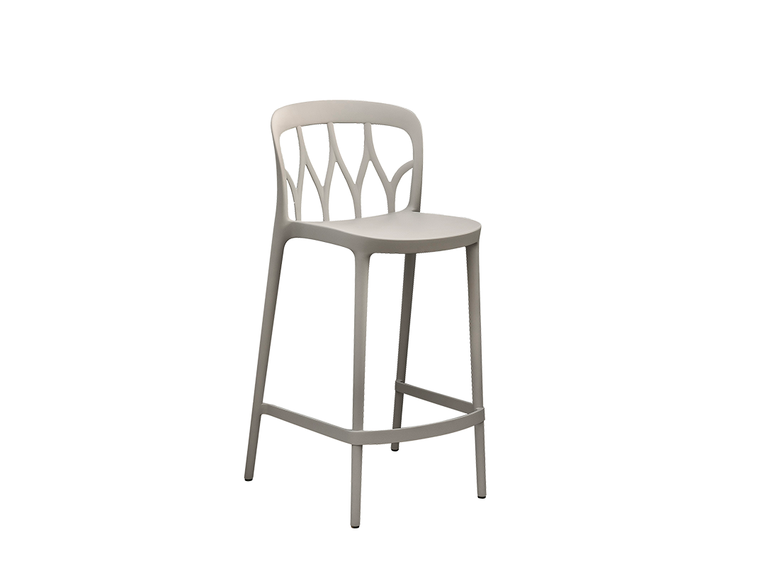 Galaxy Footstool High stacking barstool in polypropylene and recyclable glass fibre