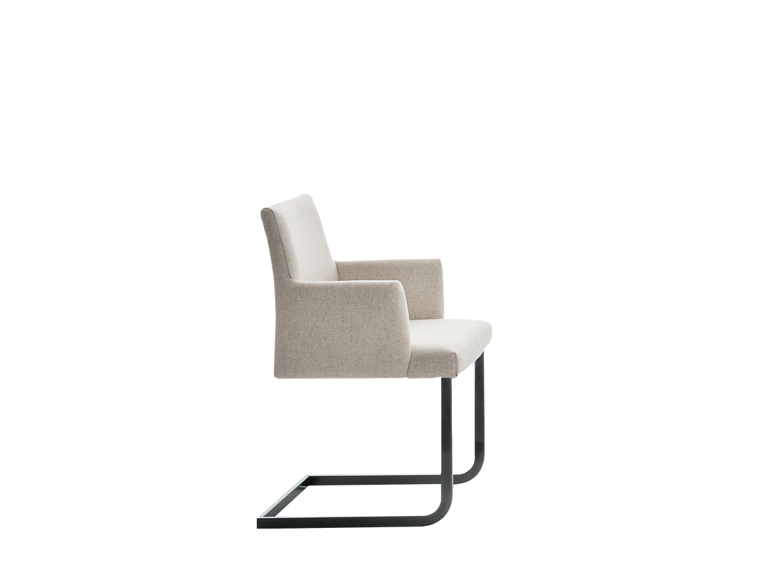 Hisa Armchair with lacquered metal frame