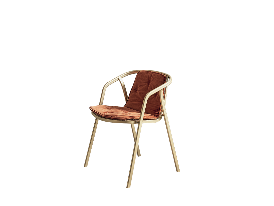 Ines Chair with lacquered metal frame