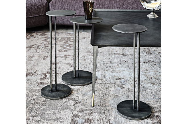 Cattelan Italia Sting Brushed Coffee Table Set Of 3 MIX