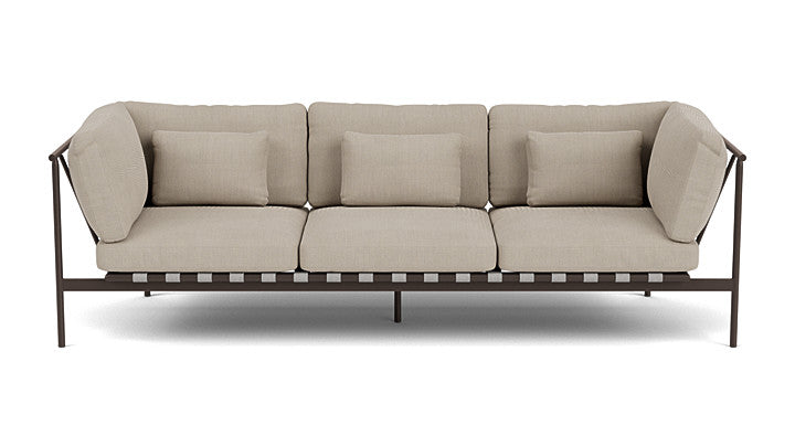 Barlow Tyrie Around Deep Seating Triple Lounge Sofa with Aluminium Arms