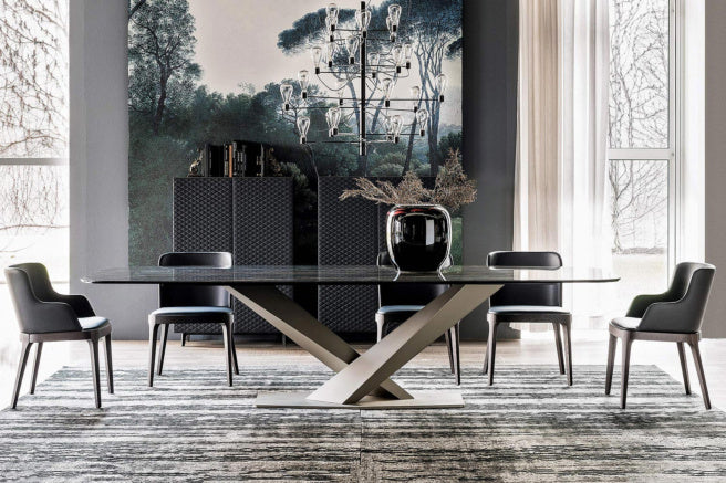 Cattelan Italia Stratos Keramik Barrel-Shaped Dining Table – 240x120x75h