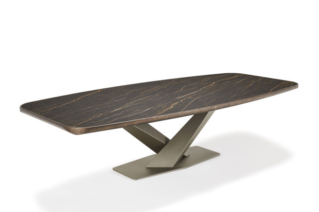 Cattelan Italia Stratos Keramik Premium Barrel-Shaped Dining Table – 200x120x75h