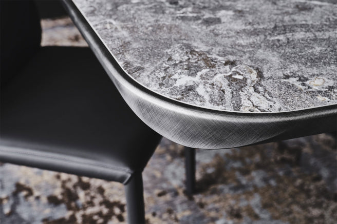 Cattelan Italia Stratos Keramik Premium Barrel-Shaped Dining Table – 300x128x73h