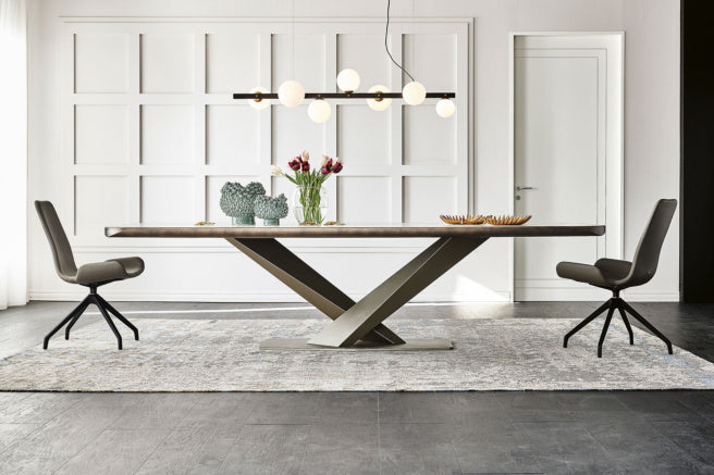 Cattelan Italia Stratos Keramik Premium Barrel-Shaped Dining Table – 200x120x75h