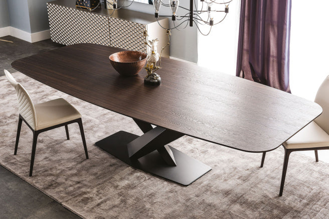Cattelan Italia Stratos Wood Oval-Shaped Dining Table