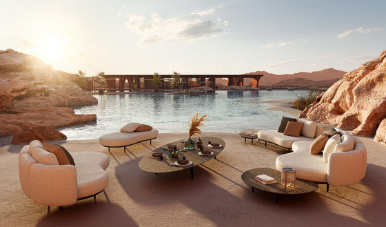 Royal Botania Styletto Low Dining Table 150 x 67