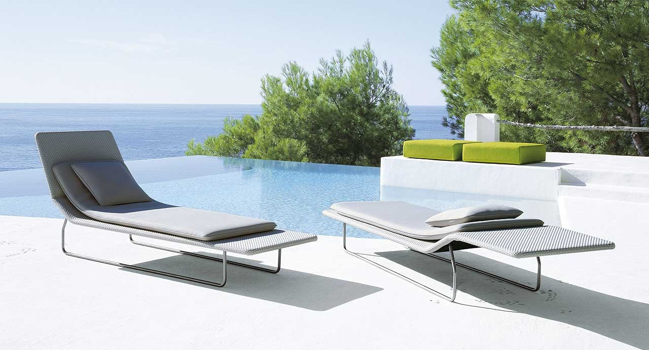 Paola Lenti Surf Sun Bed With Adjustable Backrest