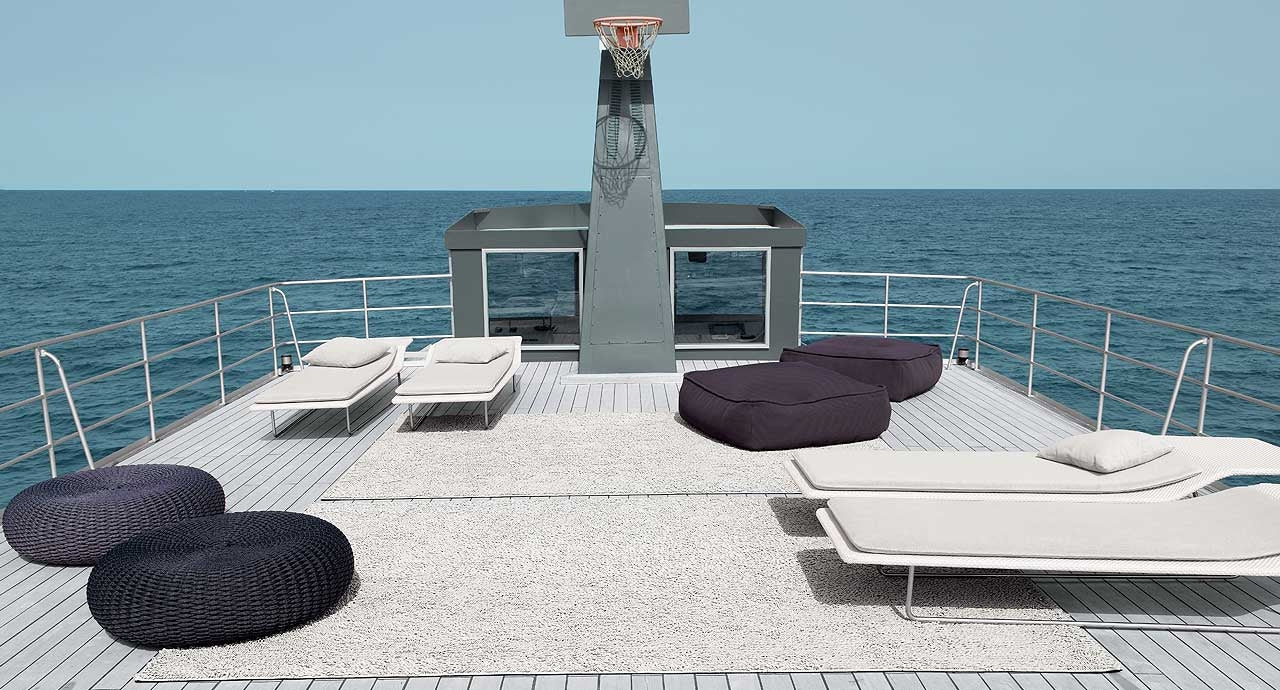 Paola Lenti Surf Sun Bed With Adjustable Backrest
