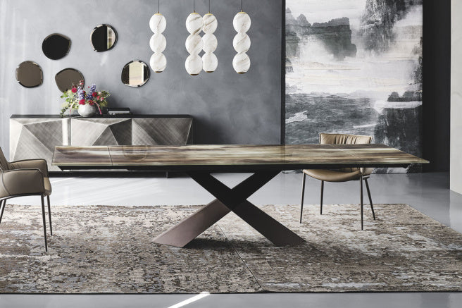 Cattelan Italia Tyron Crystalart Drive Extendible Dining Table