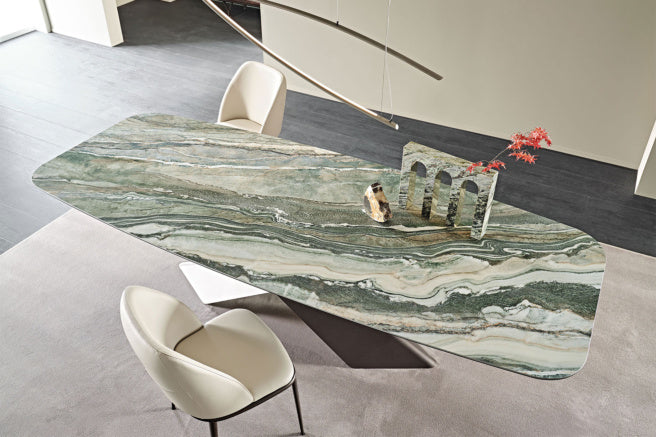 Cattelan Italia Tyron Keramik Biscuit-Shaped Dining Table – 200x120x74h