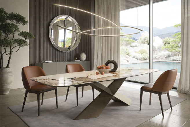 Cattelan Italia Tyron Keramik Barrel-Shaped Dining Table – 300x120x74h