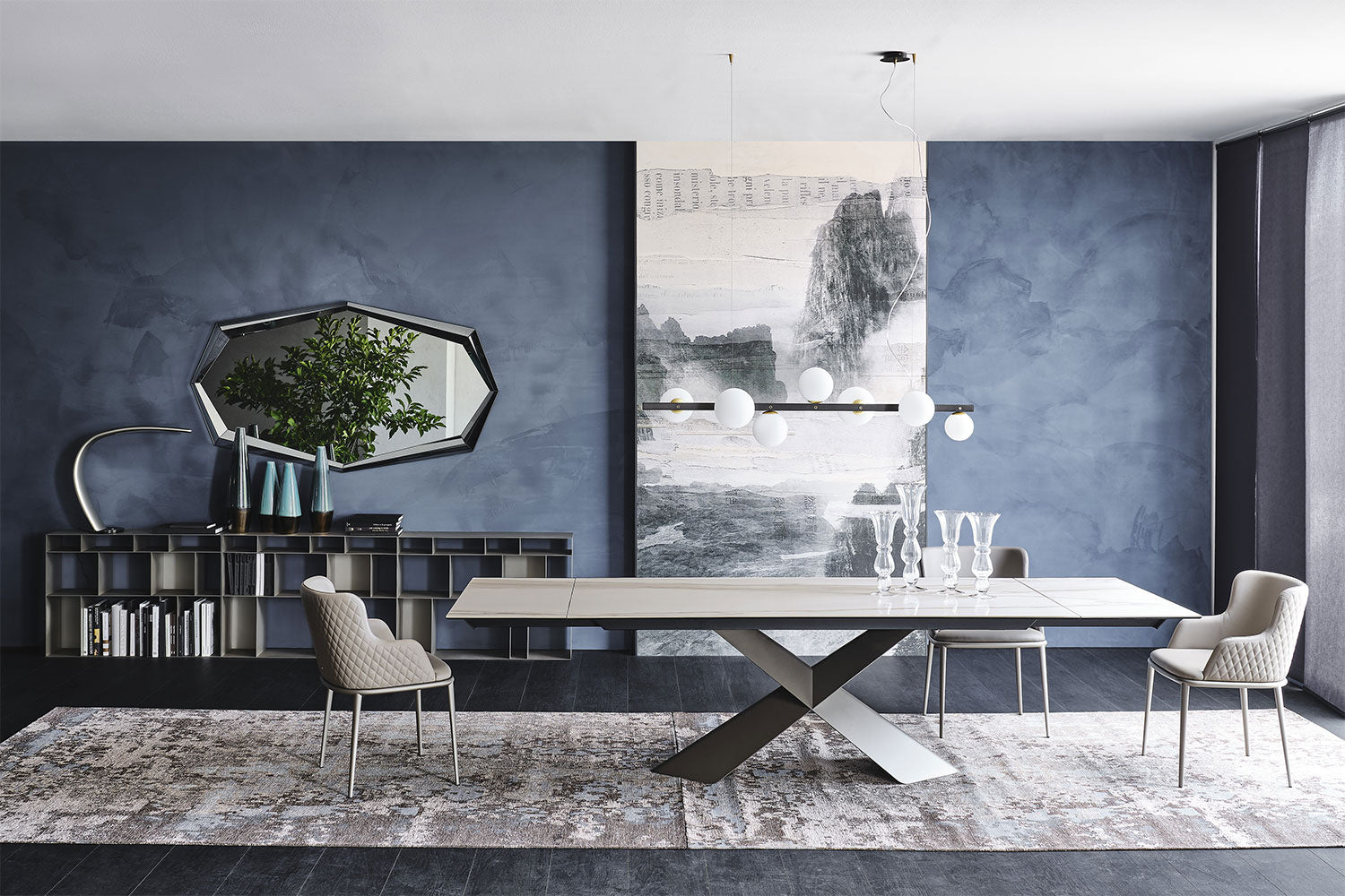 Cattelan Italia Tyron Keramik Drive Rectangular Extendible Dining Table – 200→294x106x74h