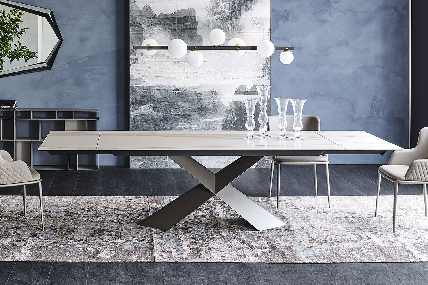 Cattelan Italia Tyron Keramik Drive Rectangular Extendible Dining Table – 200→294x106x74h