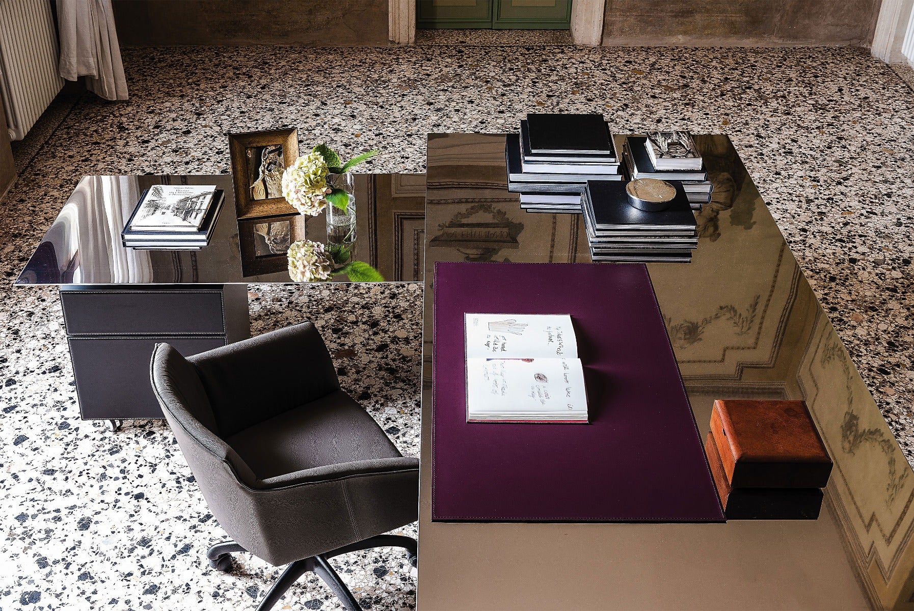 Cattelan Italia Vega Steel Framed Desk