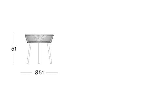 LOOP SIDE TABLE ROPE BEIGE/STONEWHITE