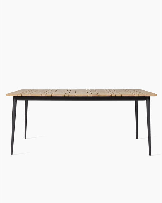 LEO DINING TABLE 180X90 CM LAVA/TEAK TOP