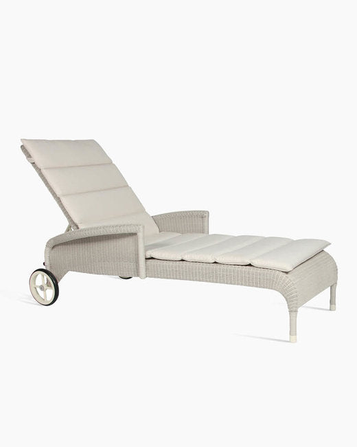 SAFI SUNLOUNGER WITH ARMS OLD LACE AND CUSHION 