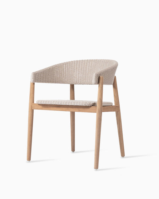 MONA DINING CHAIR TEAK/OLD LACE