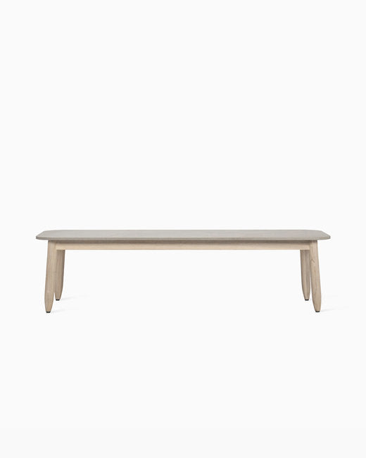 DAVID COFFEE TABLE 129x45 AGED TEAK/CERAMIC FLINT
