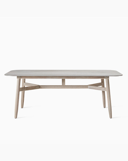 DAVID DINING TABLE 210X100 AGED TEAK/CERAMIC FLINT
