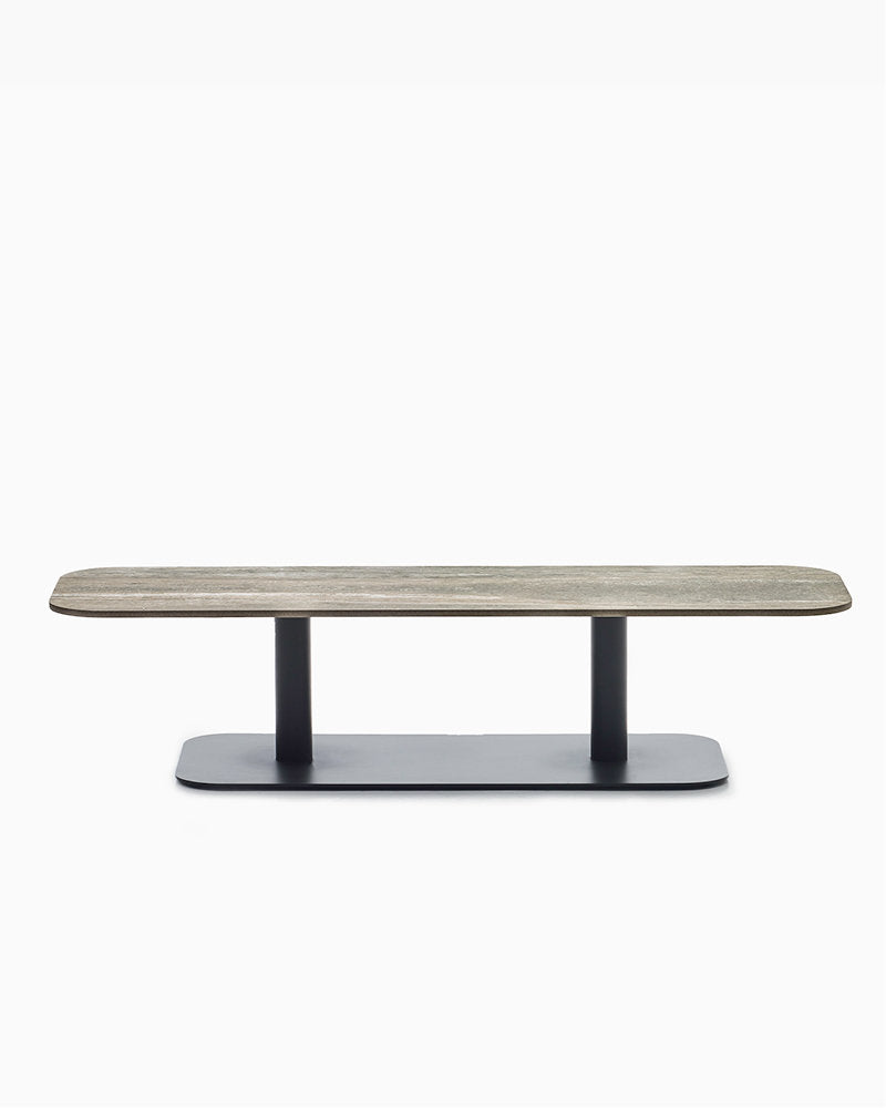 KODO COFFEE TABLE 129X45 DUNE WHITE/CER. SHARDS