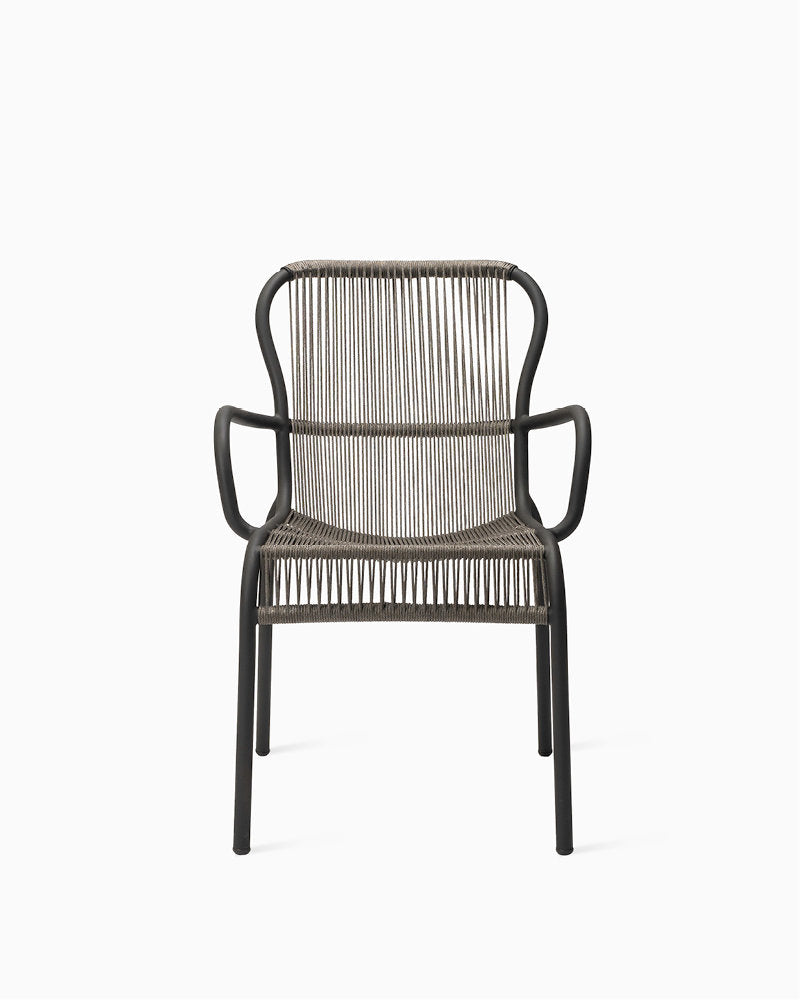 LOOP DINING CHAIR ROPE FOSSIL GREY
