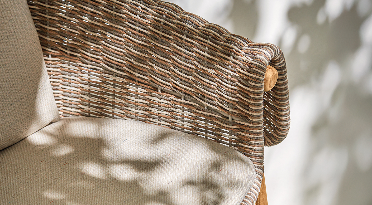 Gloster Wrap Teak Dining Chair with Arms