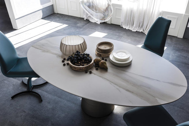 Cattelan Italia Yoda Keramik Oval & Barrel Shaped Dining Table