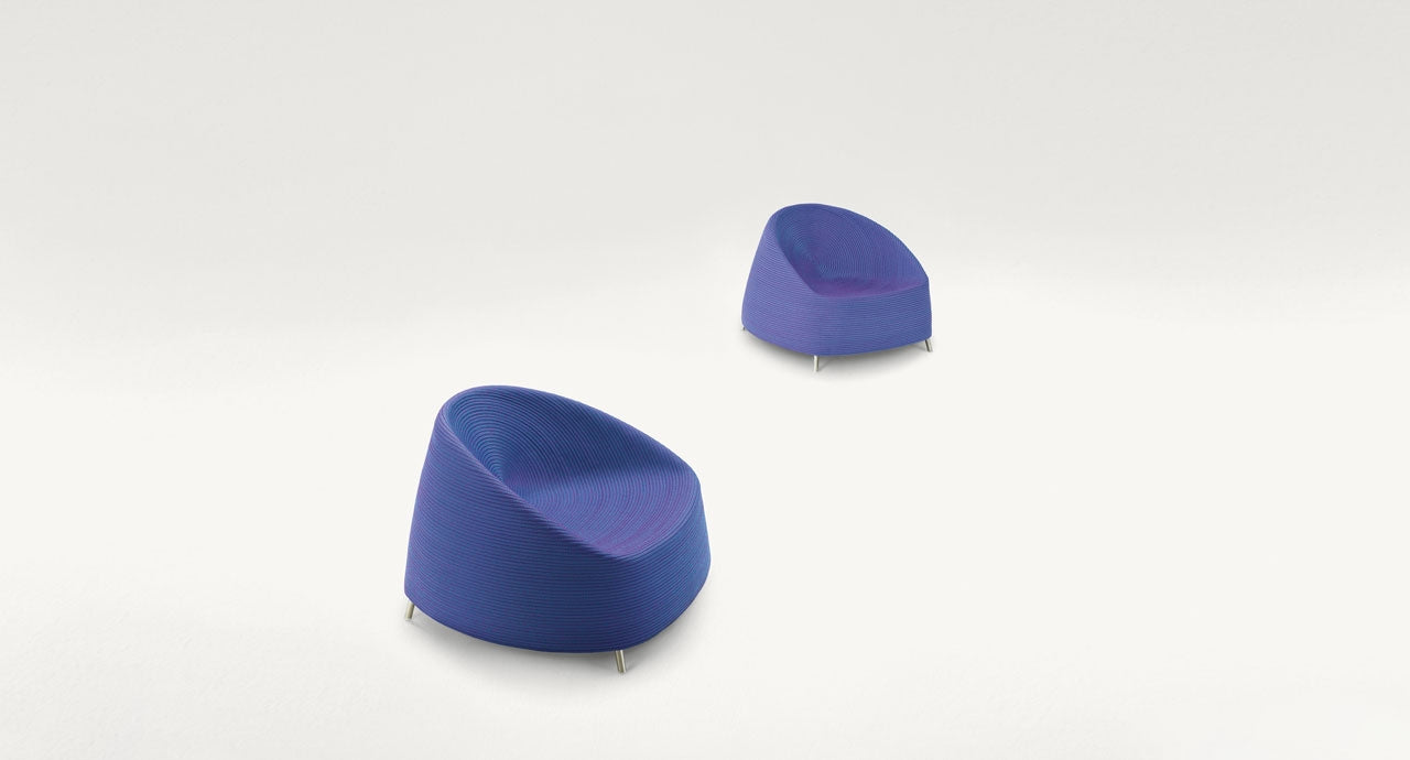 Paola Lenti Lenti Afra Armchairs in Blue