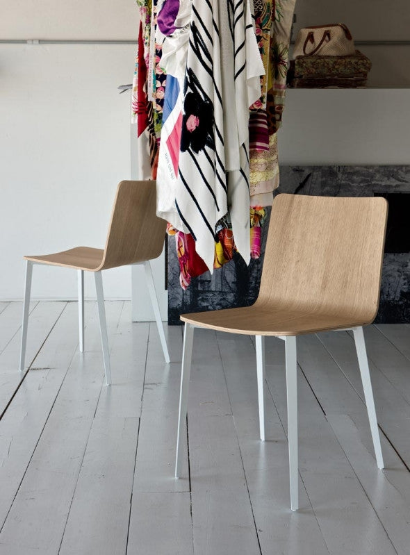 Bontempi Kate Dining Chair With Metal Legs