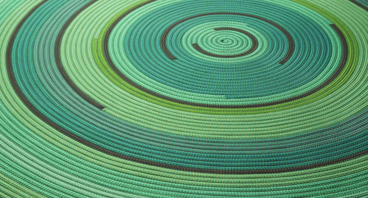Paola Lenti Lenti Zoe Rev Spiralling Patterned Cord Rug