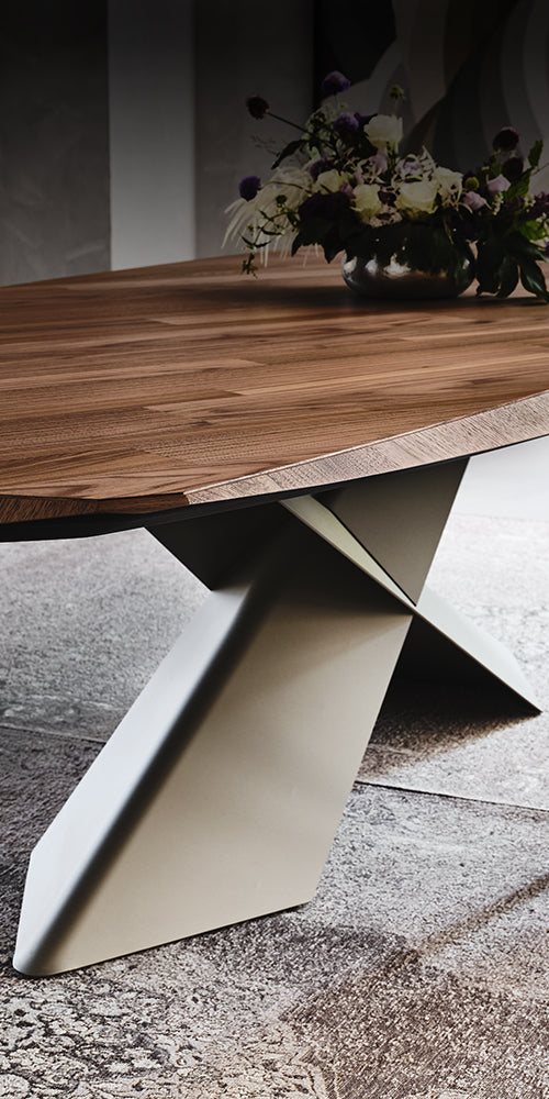 Cattelan Italia Tyron Wood Barrel-Shaped Dining Table