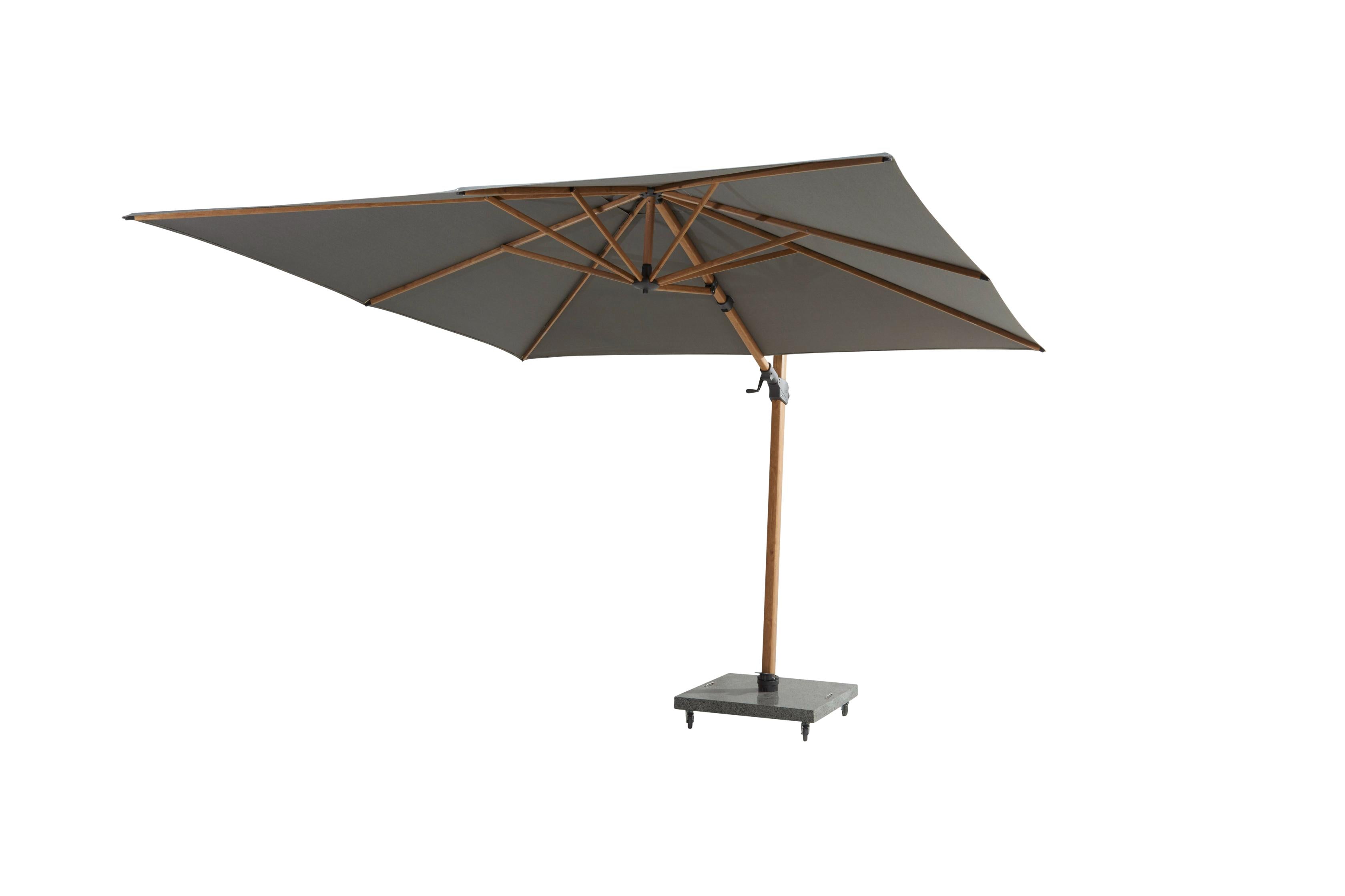4 Seasons Outdoor Siesta Premium Parasol 3m x 3m in Charcoal