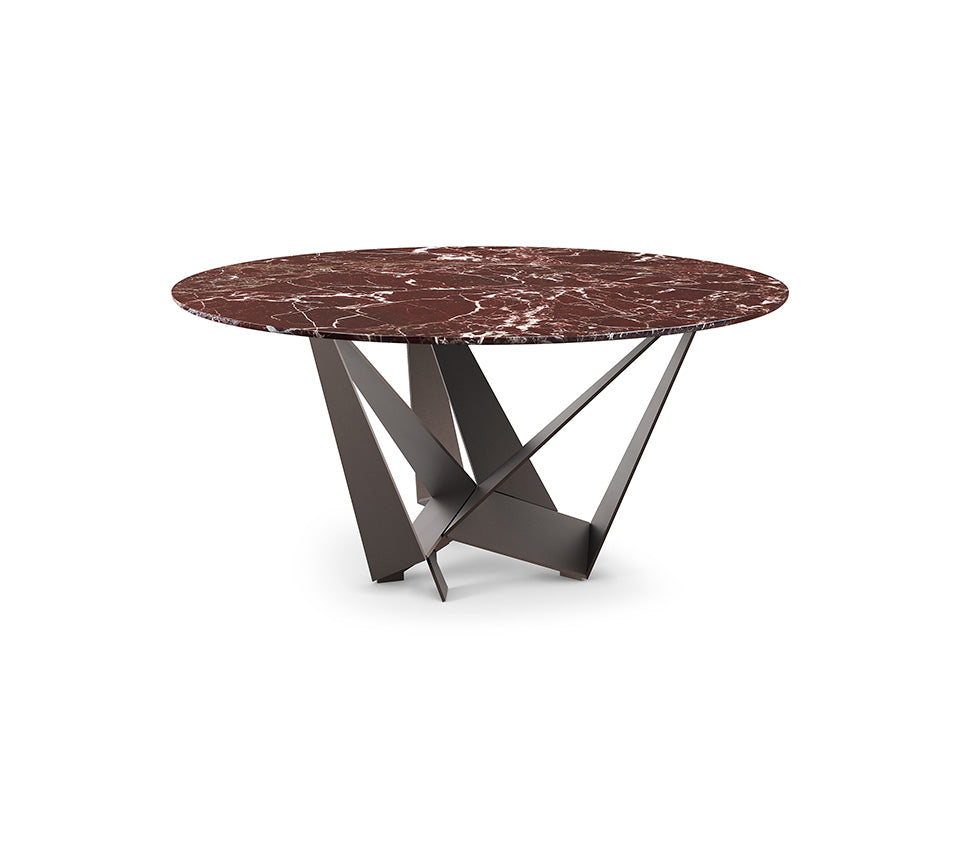 Cattelan Italia Skorpio Round & Biscuit Shaped Marble Dining Table