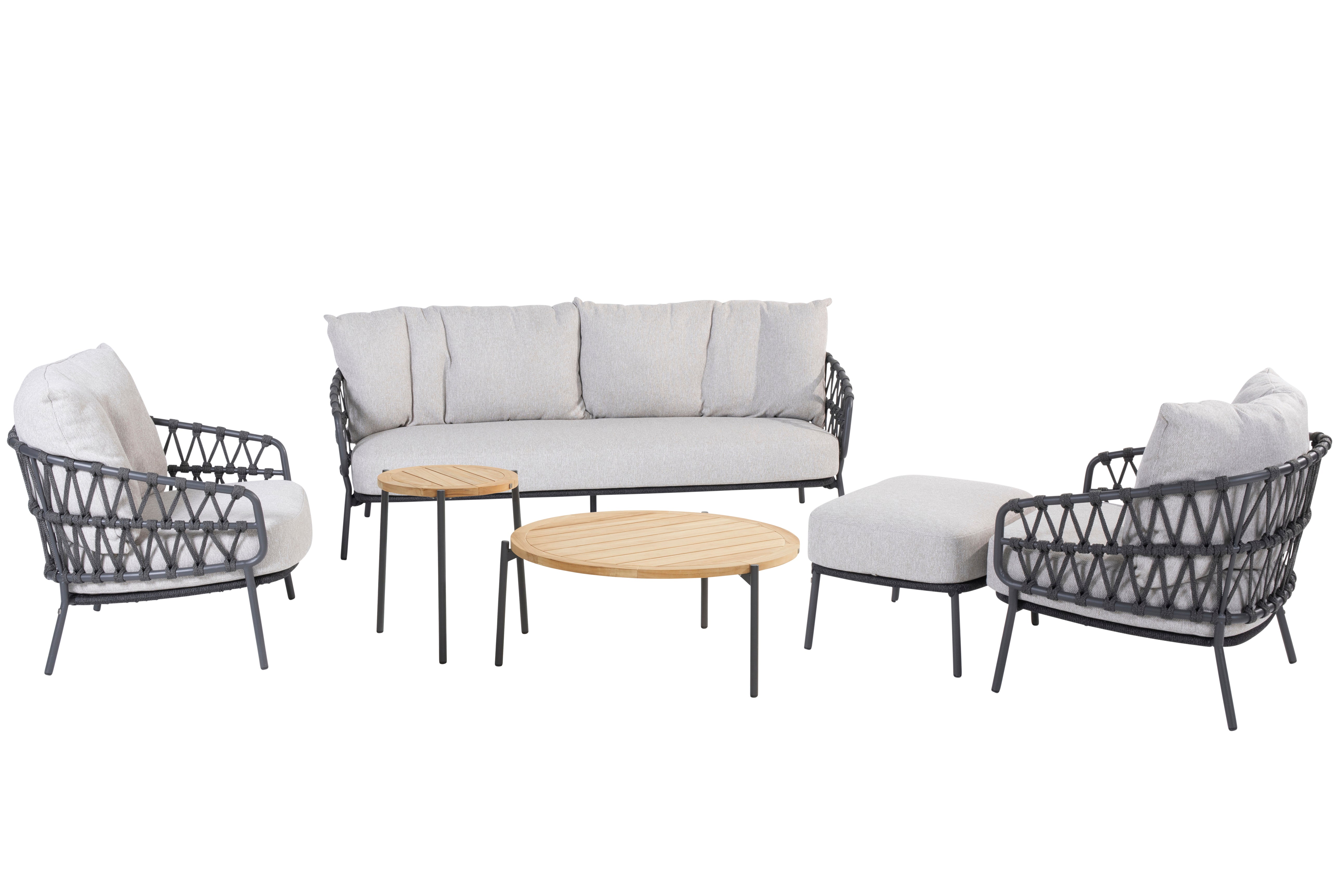 4 Seasons Outdoor Calpi Lounge With Footstool Set