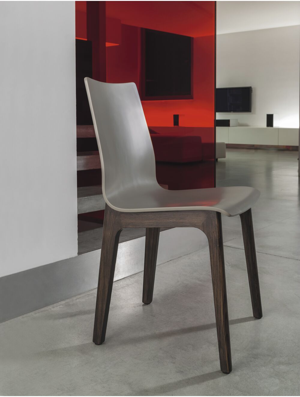 Bontempi Alfa Dining Chair Wood Frame