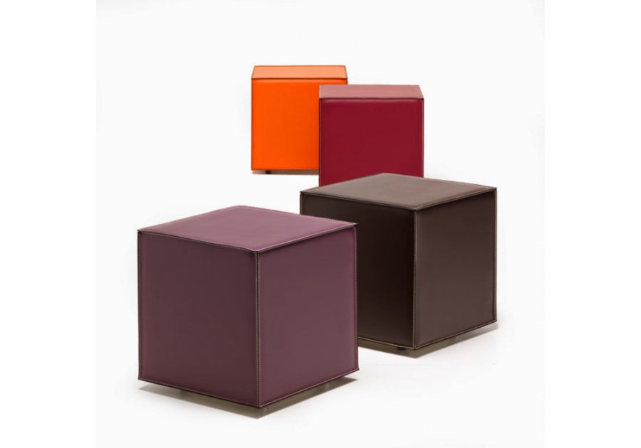 Cattelan Italia Kubo Leather Pouf