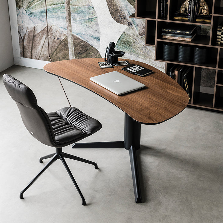 Cattelan Italia Kelly Swivel Dining Chair – Fabric & Synthetic Leather