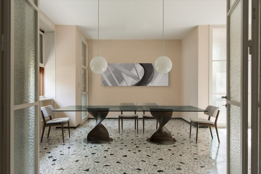 Porada Elika Oval & Rectangular Glass Dining Table