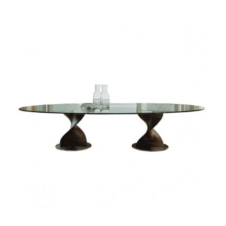 Porada Elika Elliptical Glass Dining Table