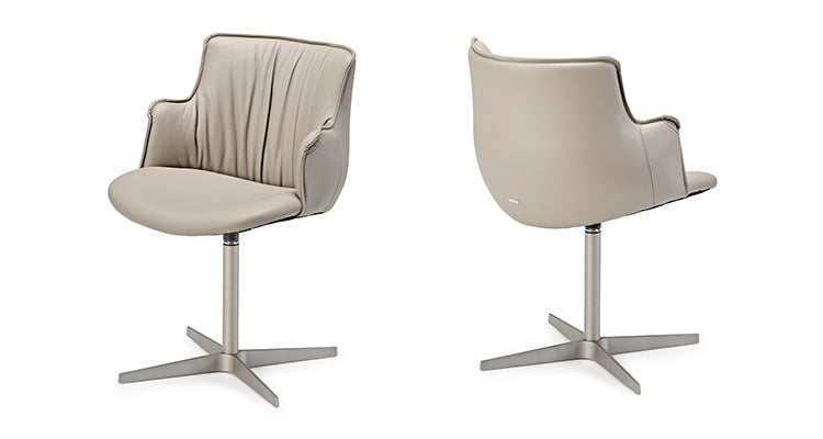 Cattelan Italia Rihanna X Swivel Dining Armchair – Fabric, Micro Nubuk & Synthetic Leather