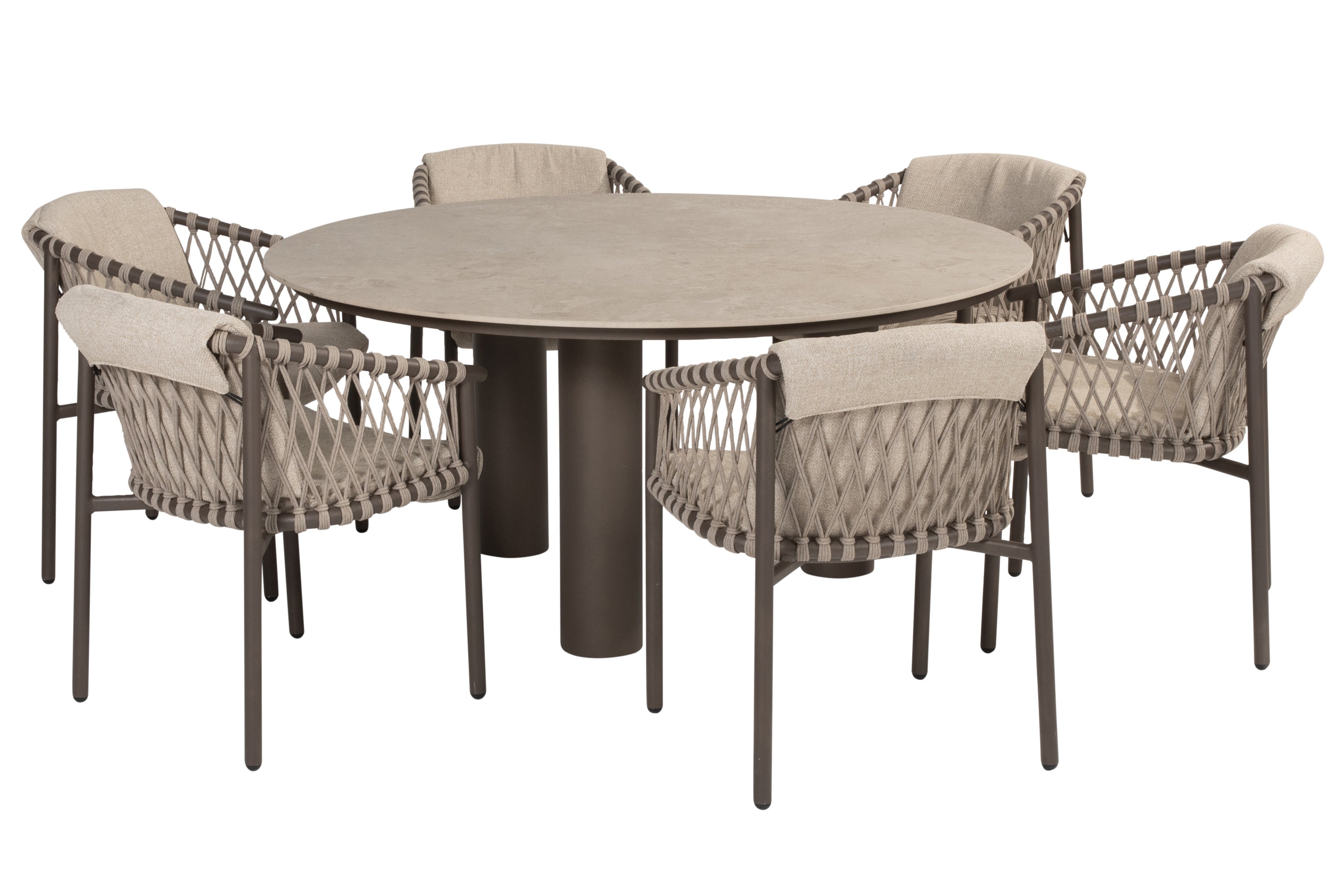4 Season Outdoor Allora Dining set Terre with Arizona dining table