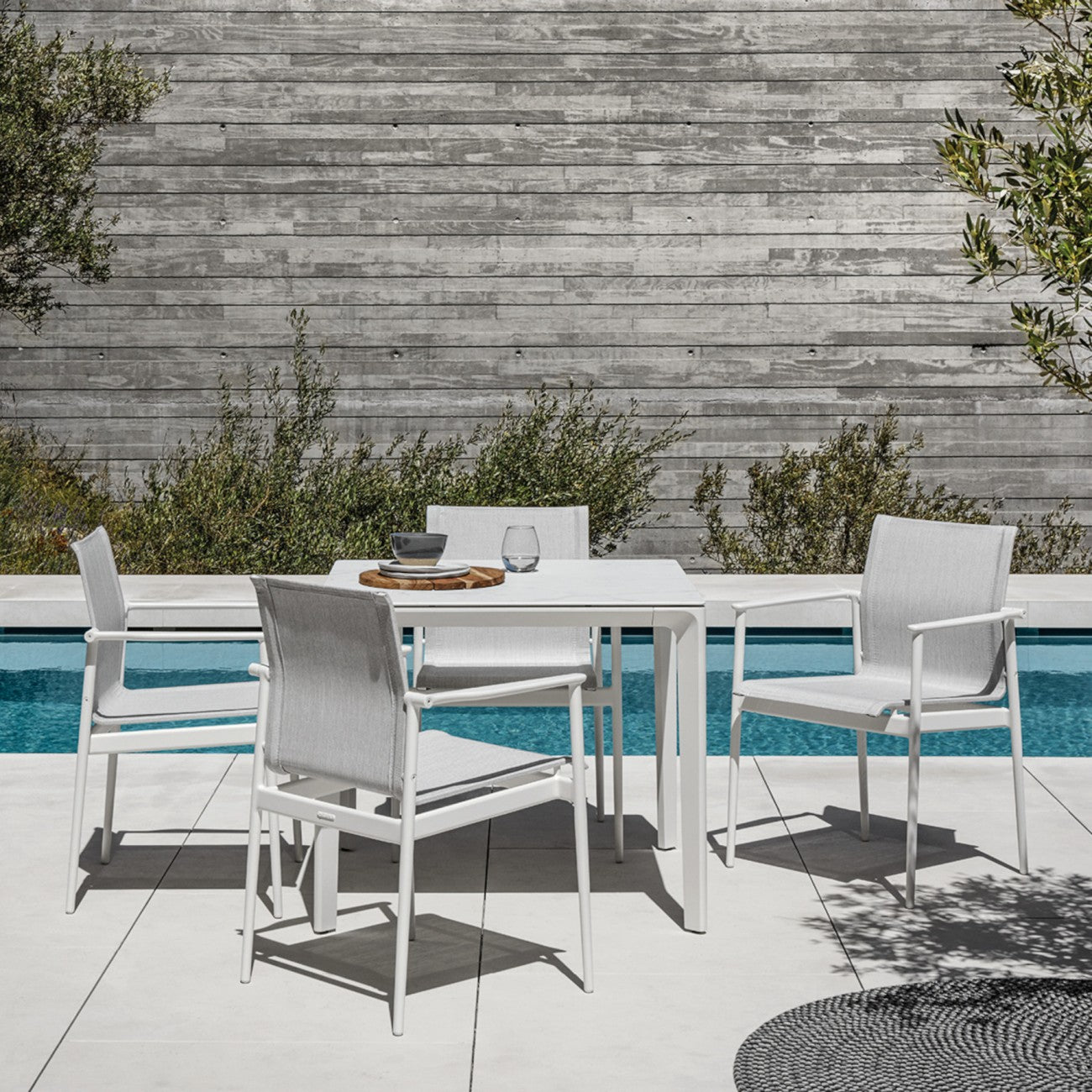 Gloster 180 Stacking Chair with Aluminium Arms