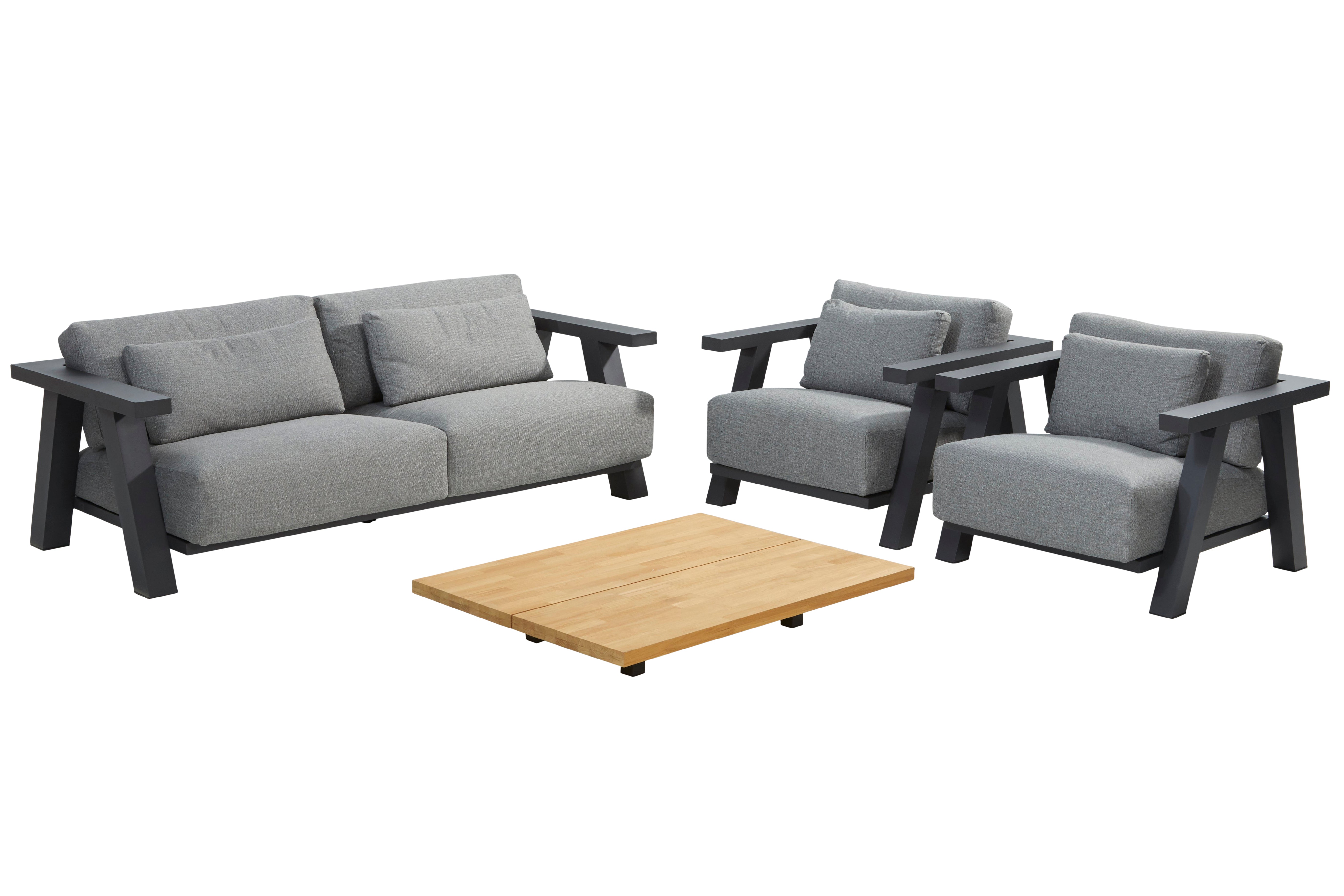 4 Seasons Outdoor Iconic Lounge Set with Metropolitan Coffee Table