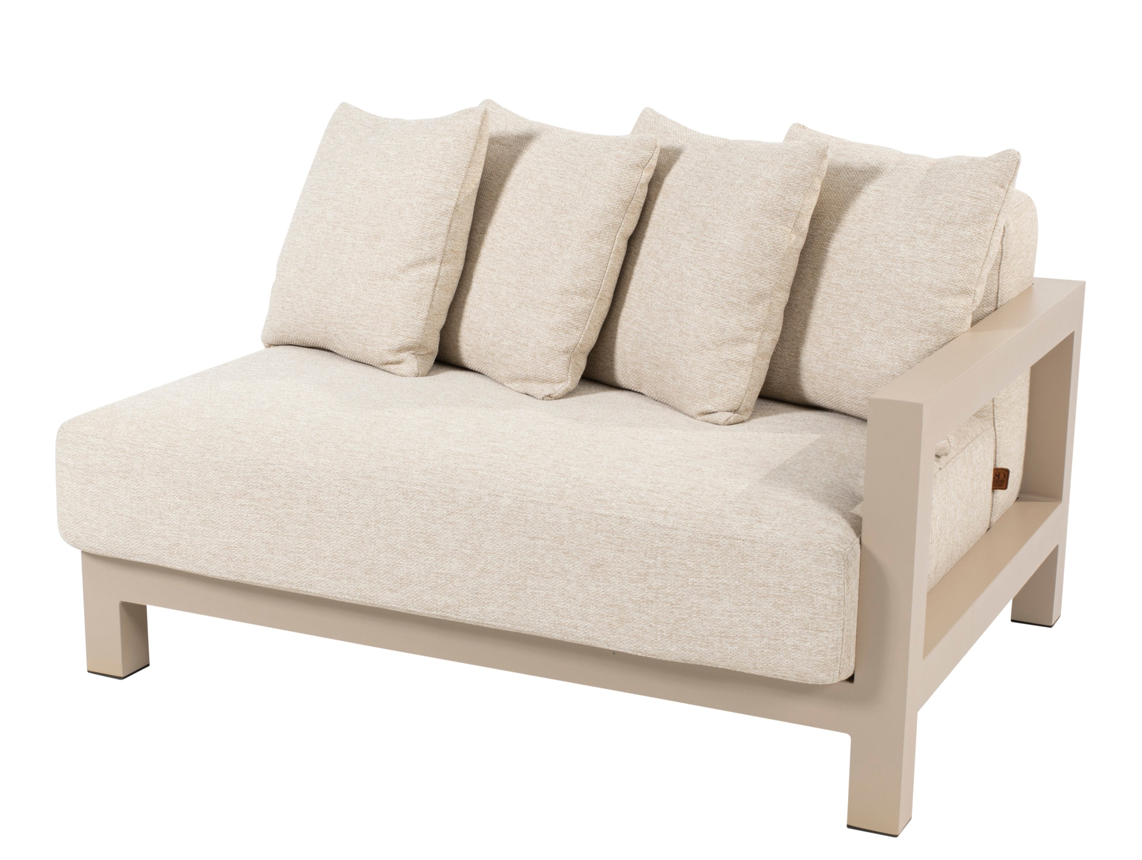 4 Seasons Outdoor Raffinato Living Bench 1.5 Seater Left Latte With 6 Cushions (2 Per Box)