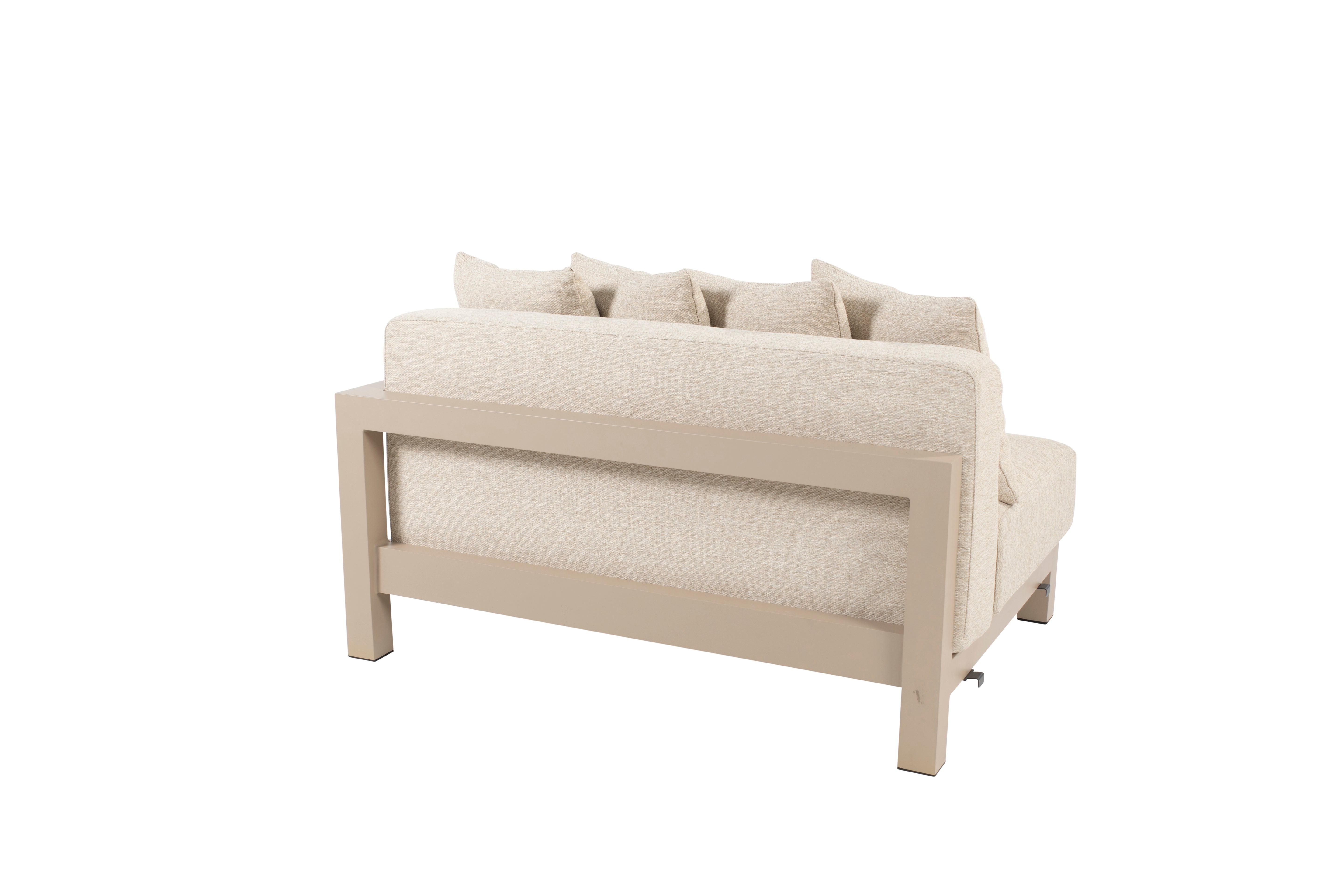 4 Seasons Outdoor Raffinato Living Bench 1.5 Seater Left Latte With 6 Cushions (2 Per Box)