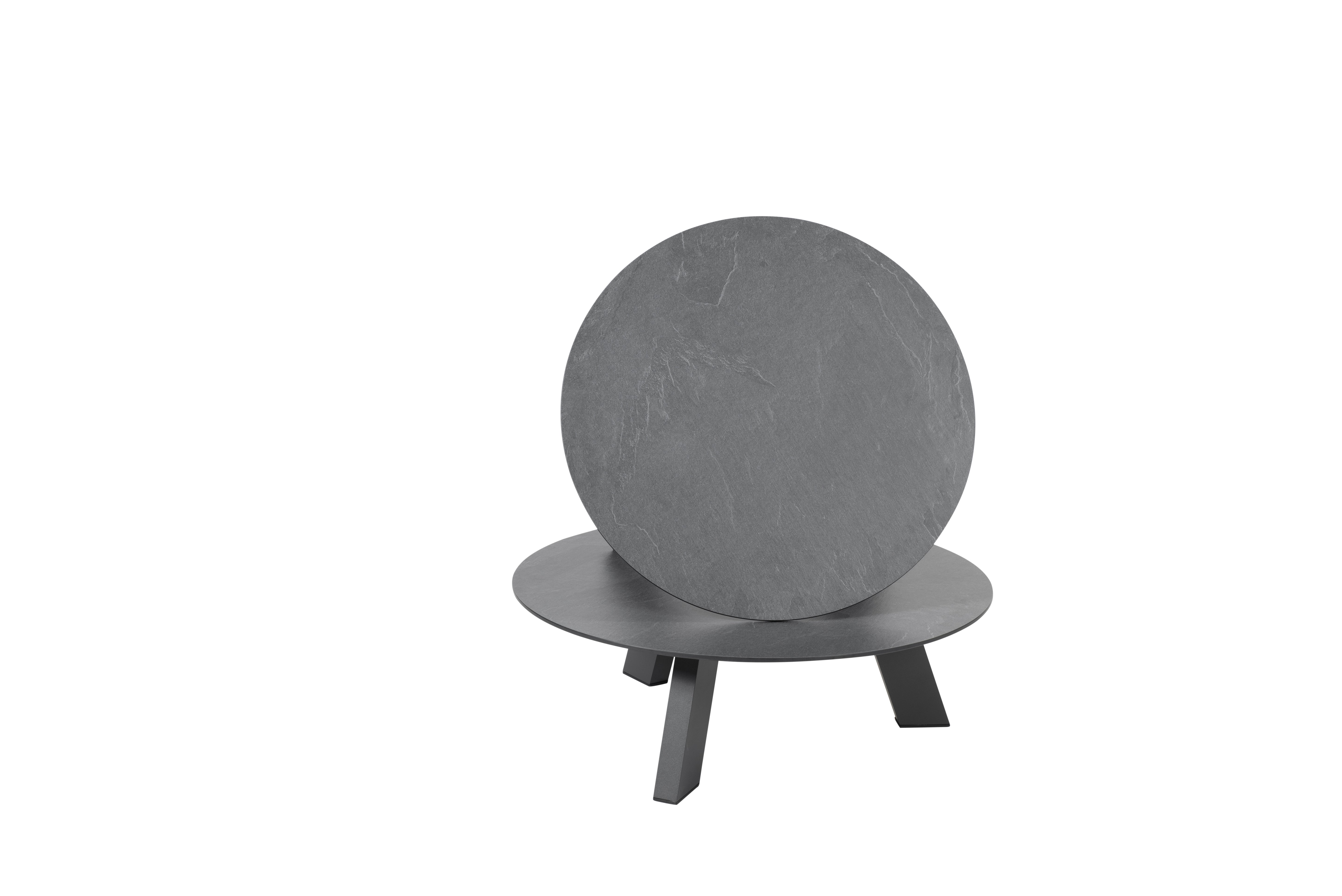 4 Seasons Outdoor Cosmic Coffee Table Round Hpl Slate Anthracite 65 X 35 Cm